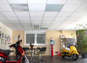 Radiateur infrarouge long verre blanc Vitramo plafond 810 watts